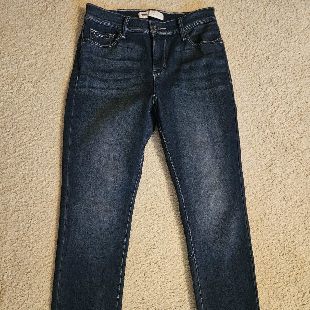 Levi's 512 Perfectly Shaping Women’s Skinny Jeans Size 8P Dark Wash Stretch